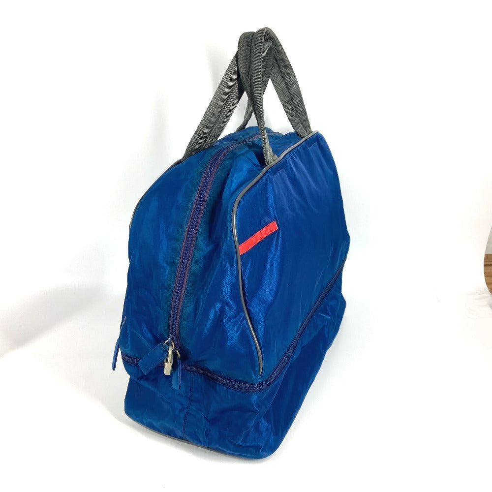 PRADA Boston Duffel bag Nylon blue Sports logo