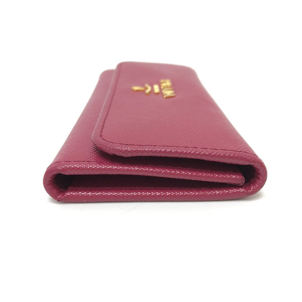 PRADA Key case Key holder 1M0223 Safiano leather pink logo