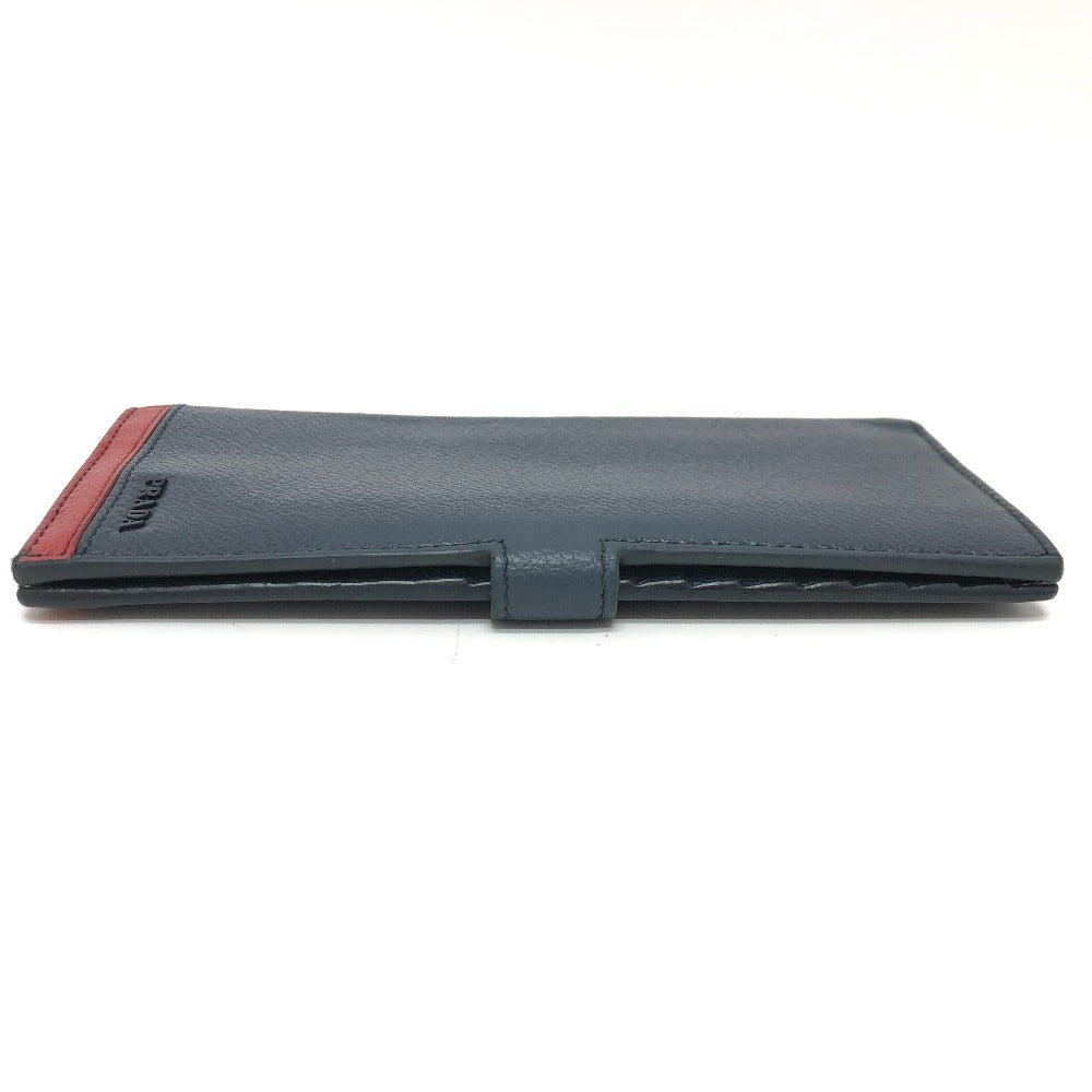 PRADA Long Wallet Purse 2MV015 leather blue Long wallet Vitero Micrograss Women