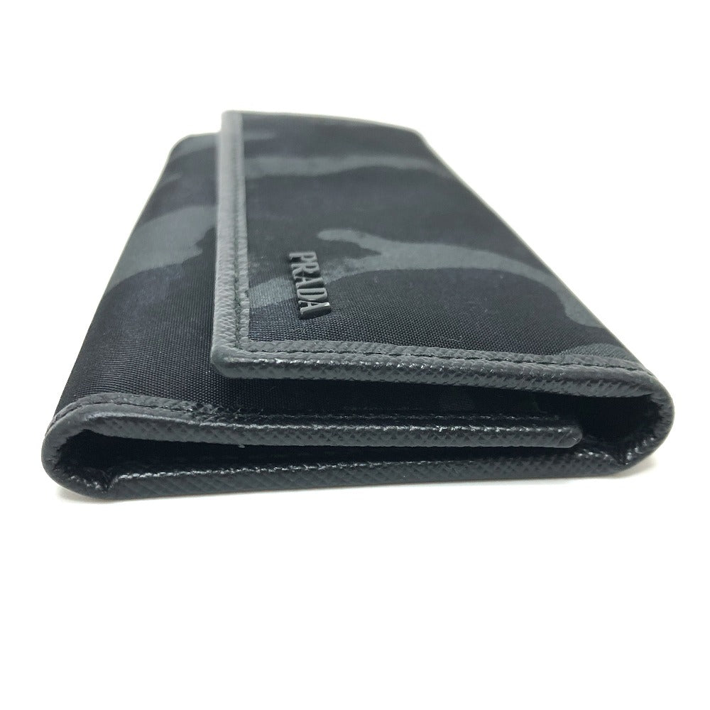 PRADA Key case Key holder Nylon black Camouflage camouflage Women