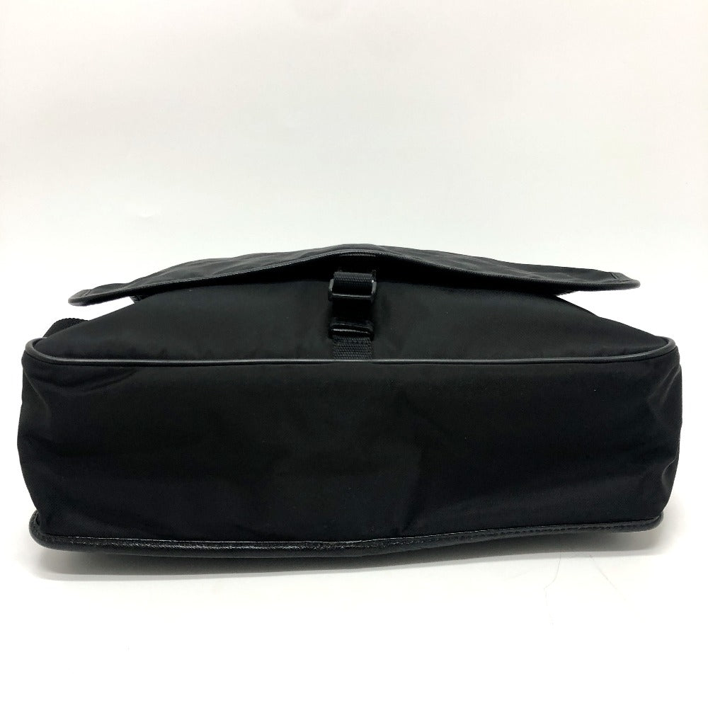 PRADA Shoulder Bag â € šu166 Nylon / leather black mens