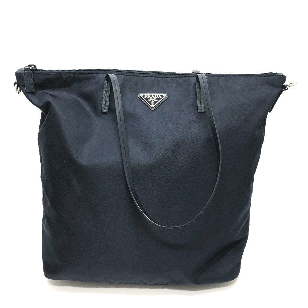 PRADA Shoulder Bag Nylon Navy Triangle logo Tote Bag/Crossbody