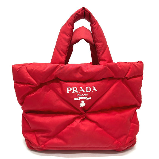 PRADA Tote Bag Nylon Red Re-Nylon padding