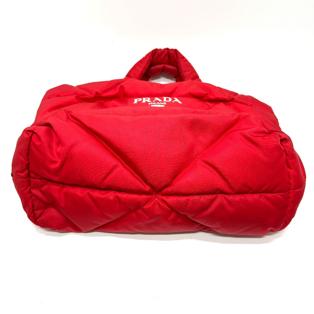 PRADA Tote Bag Nylon Red Re-Nylon padding