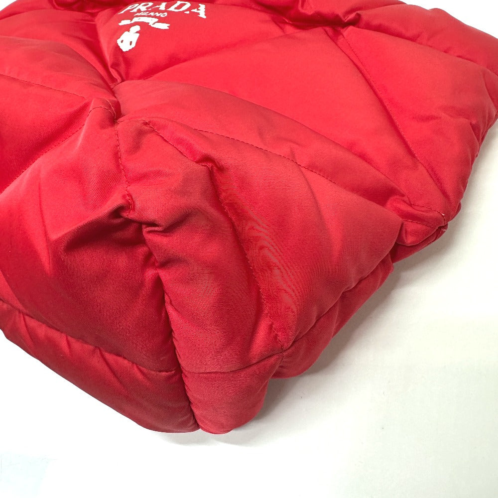 PRADA Tote Bag Nylon Red Re-Nylon padding