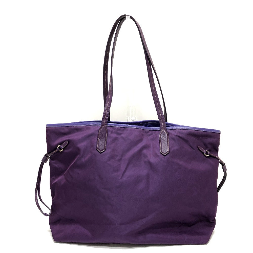PRADA Tote Bag saffiano leather purple logo Women