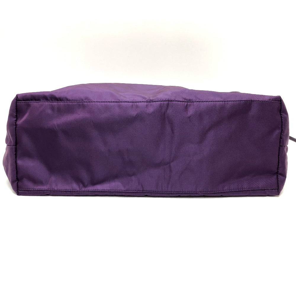 PRADA Tote Bag saffiano leather purple logo Women
