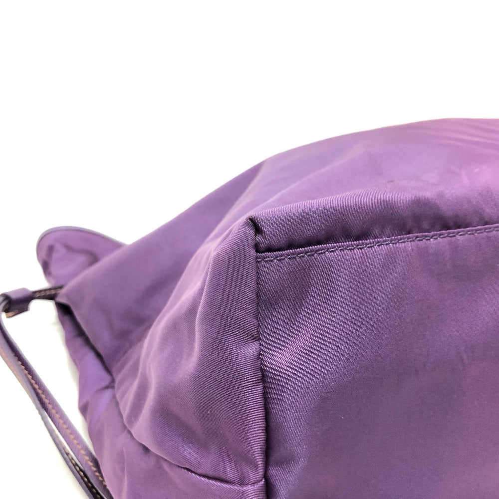 PRADA Tote Bag saffiano leather purple logo Women