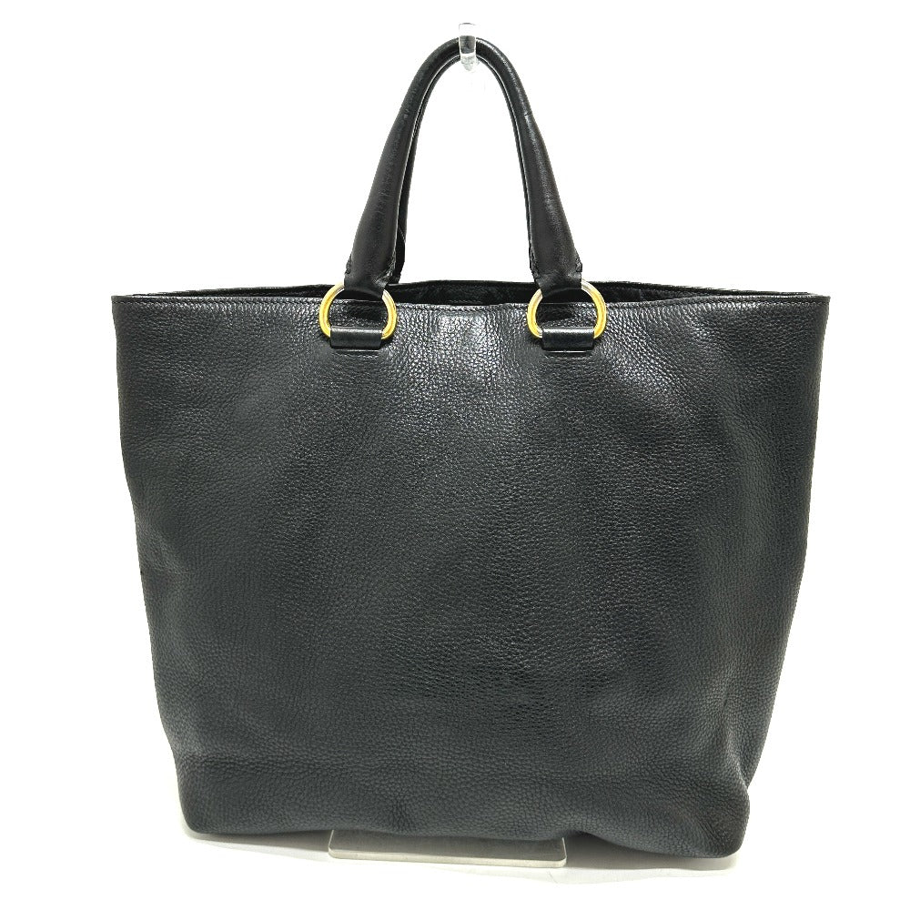 PRADA Tote Bag leather black logo