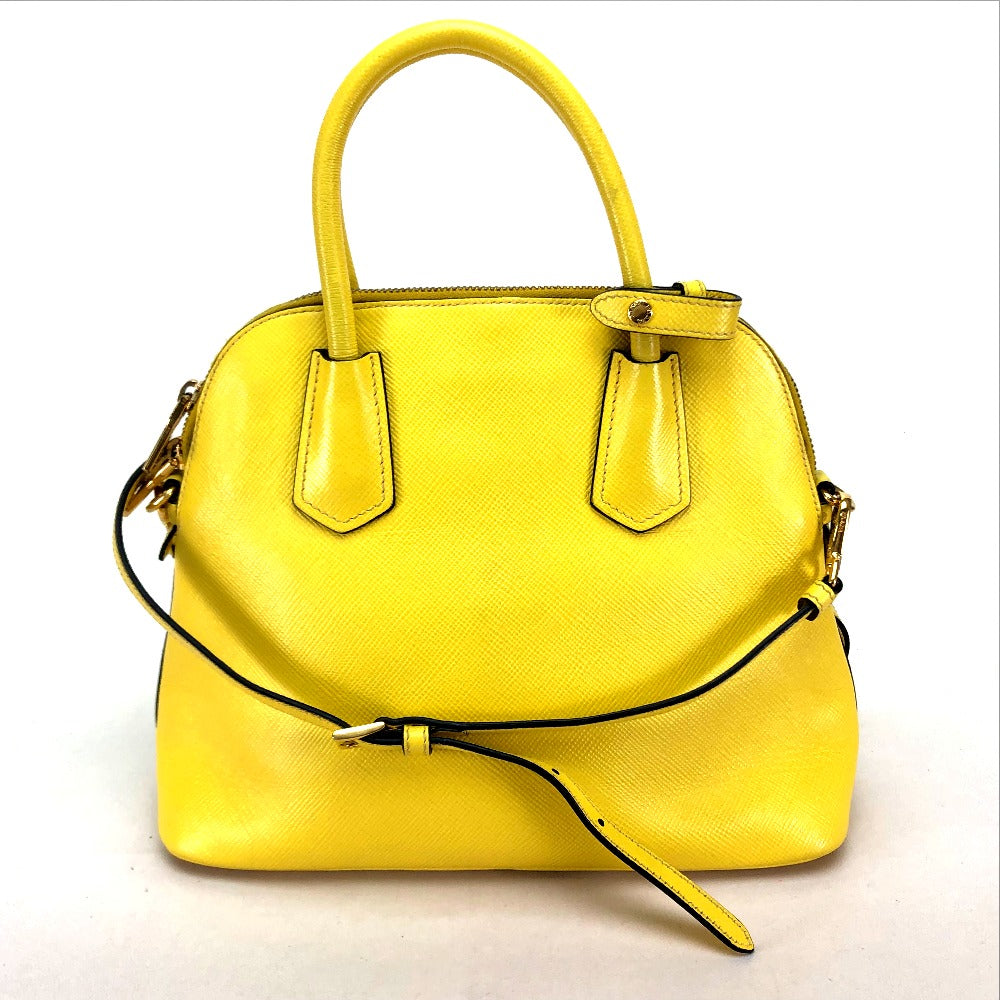 PRADA Handbag leather yellow Women