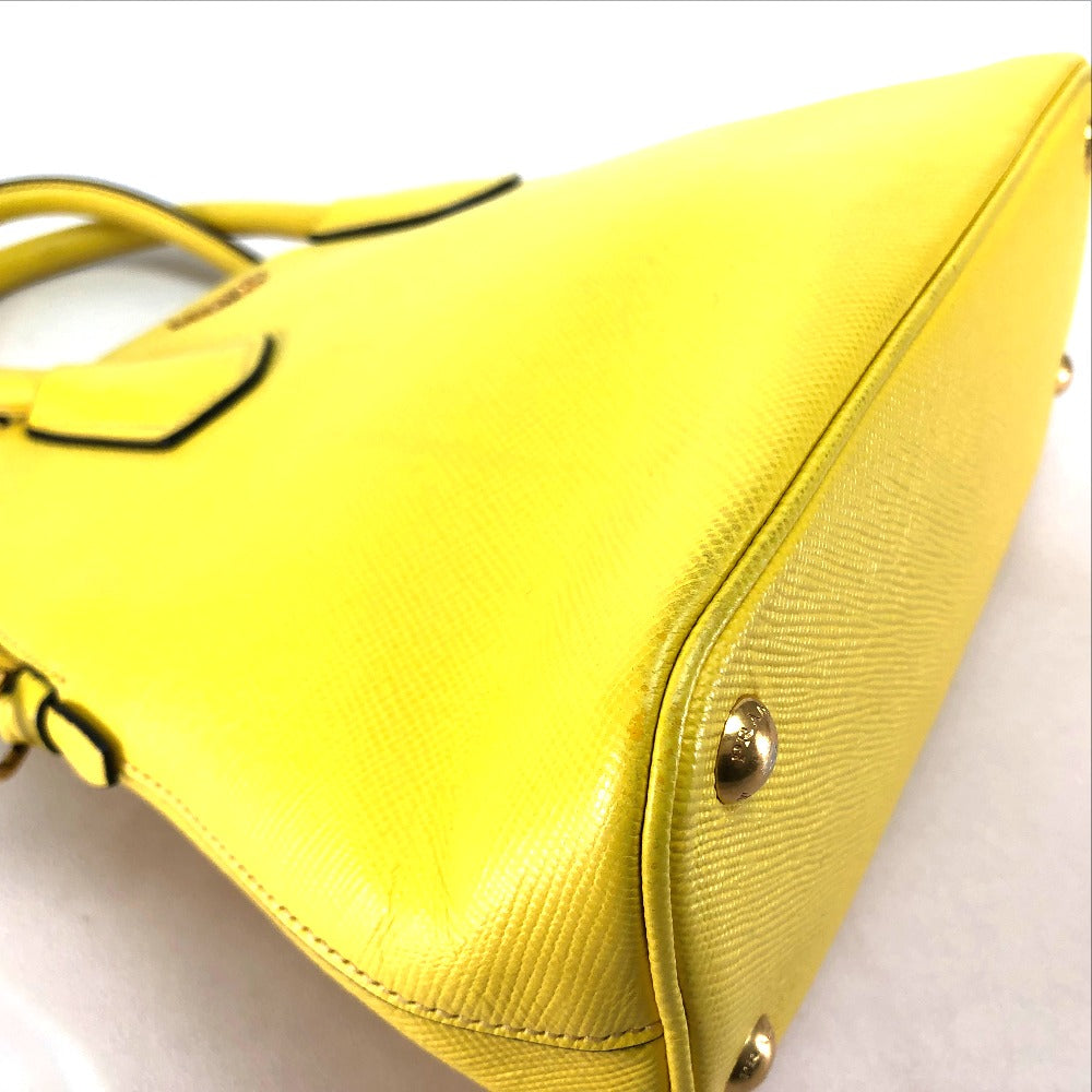 PRADA Handbag leather yellow Women