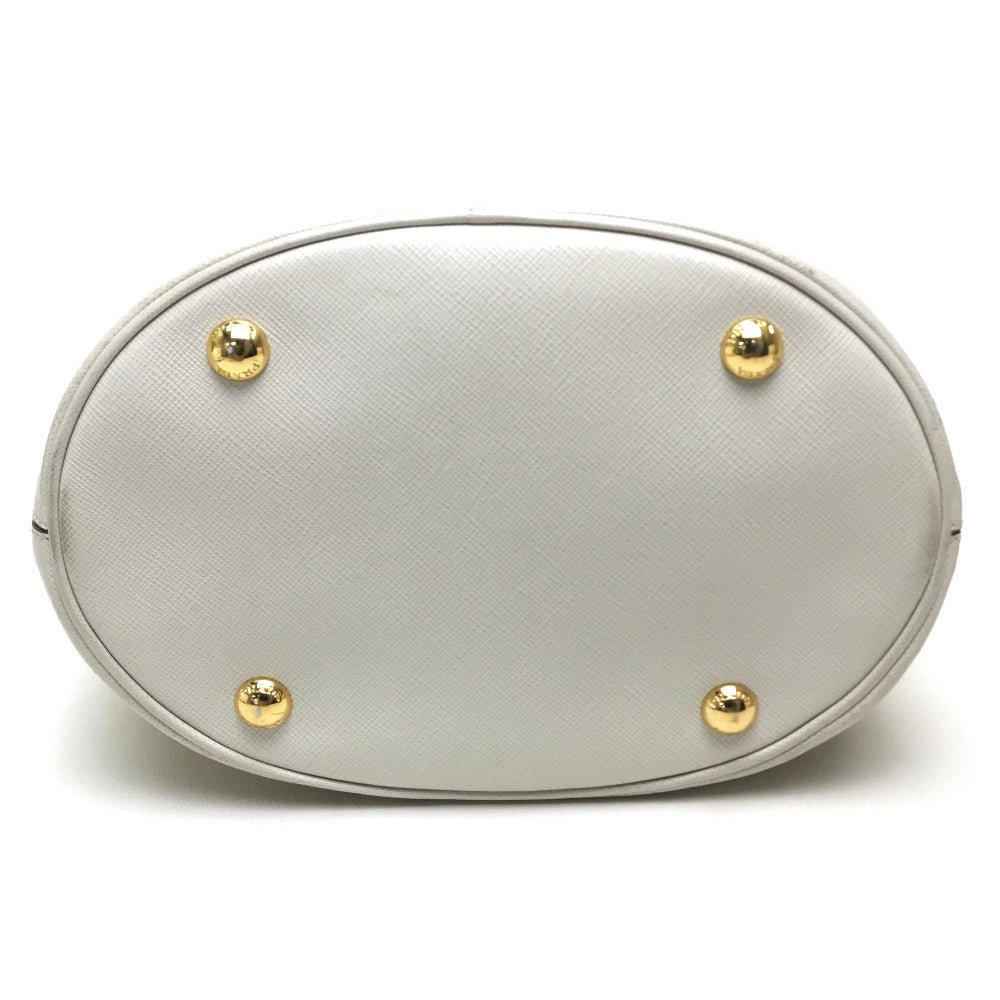 PRADA Shoulder Bag leather yellow Saffiano Lux Women