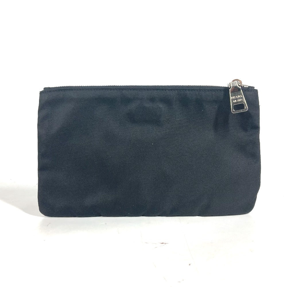 PRADA Pouch Nylon black Makeup pouch Cosmetics Pouch Skull skull unisex(Unisex)