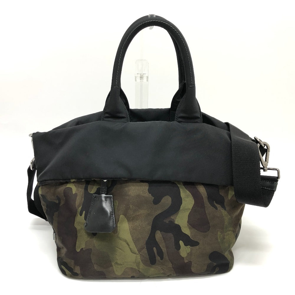 PRADA Handbag Nylon khaki Camouflage camouflage Women
