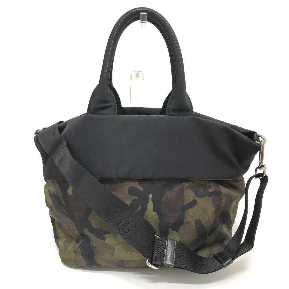 PRADA Handbag Nylon khaki Camouflage camouflage Women