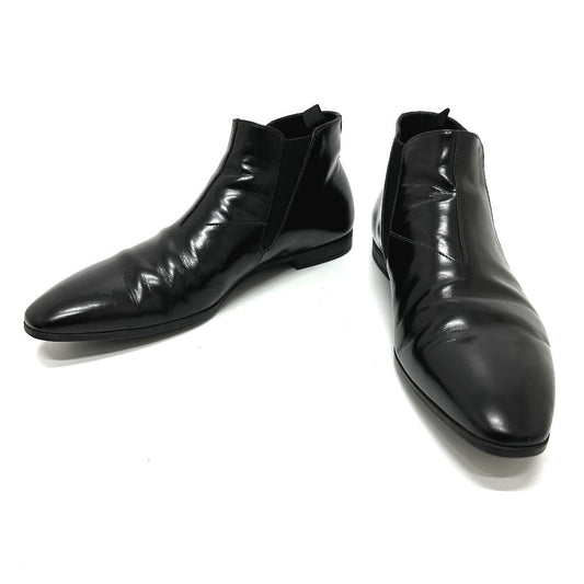 PRADA boots Calf leather black Side Gore 7 1/2