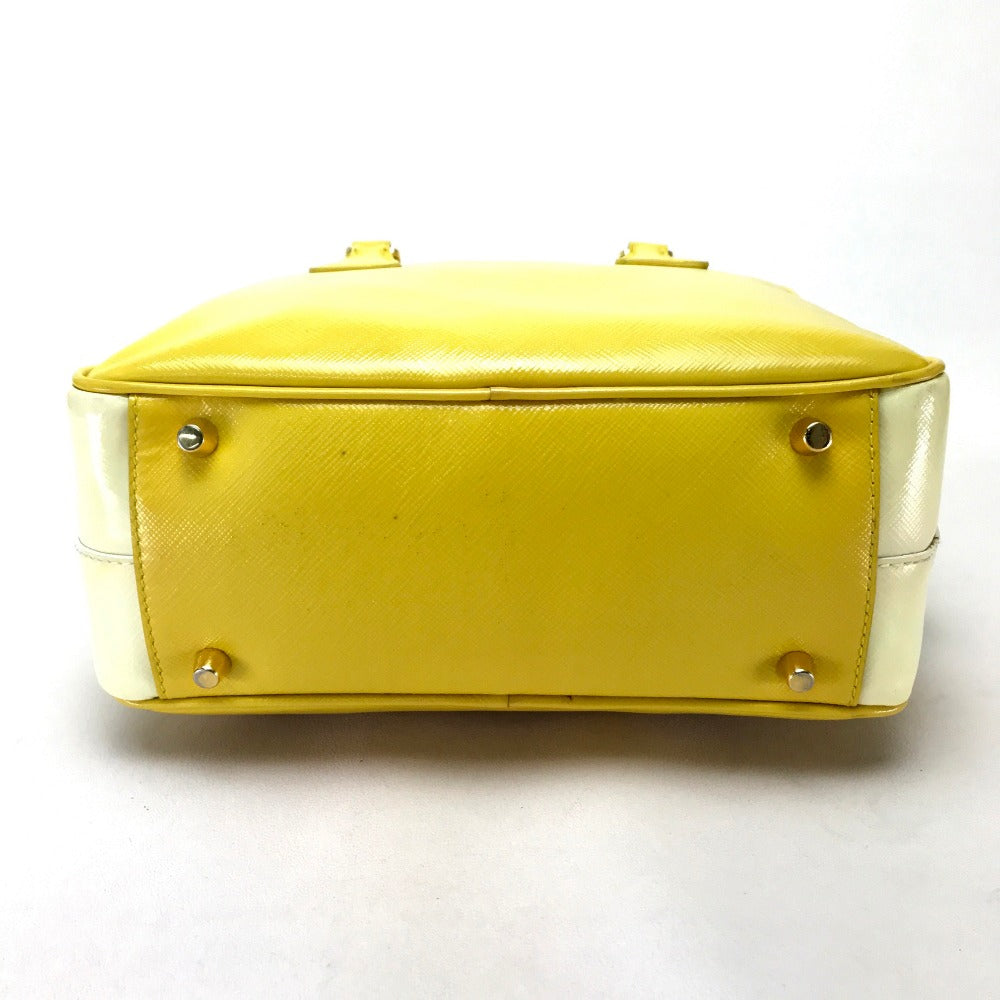 PRADA Handbag leather yellow By color Saffiano Bernice Women