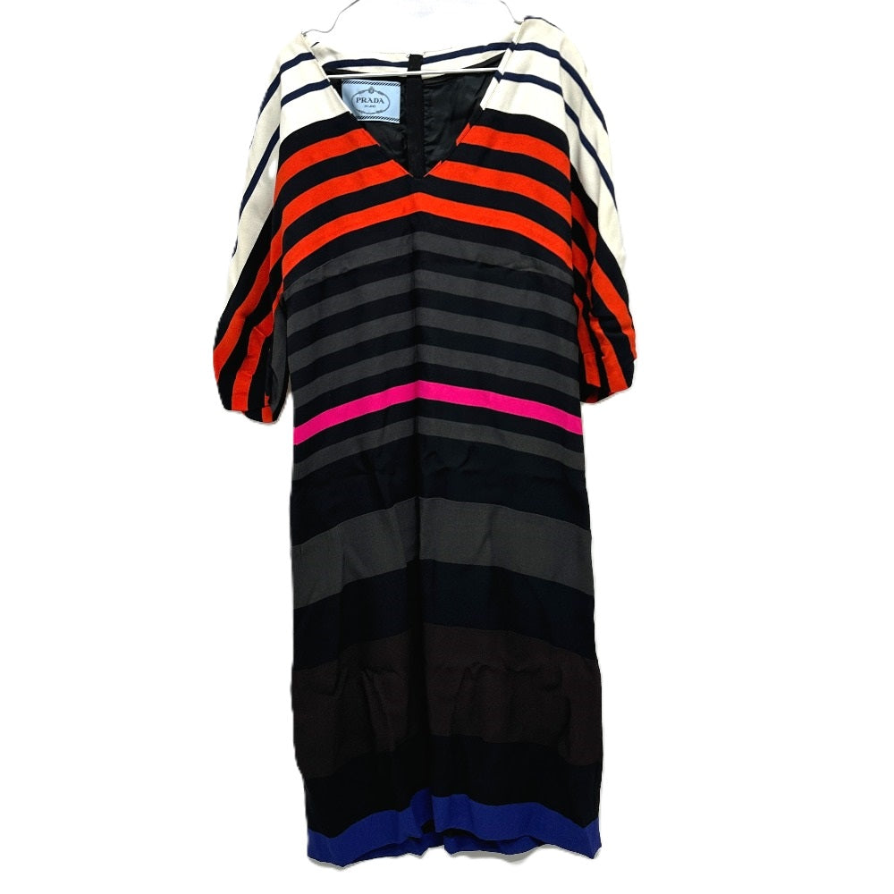 PRADA one piece Rayon multicolor apparel border Women 38
