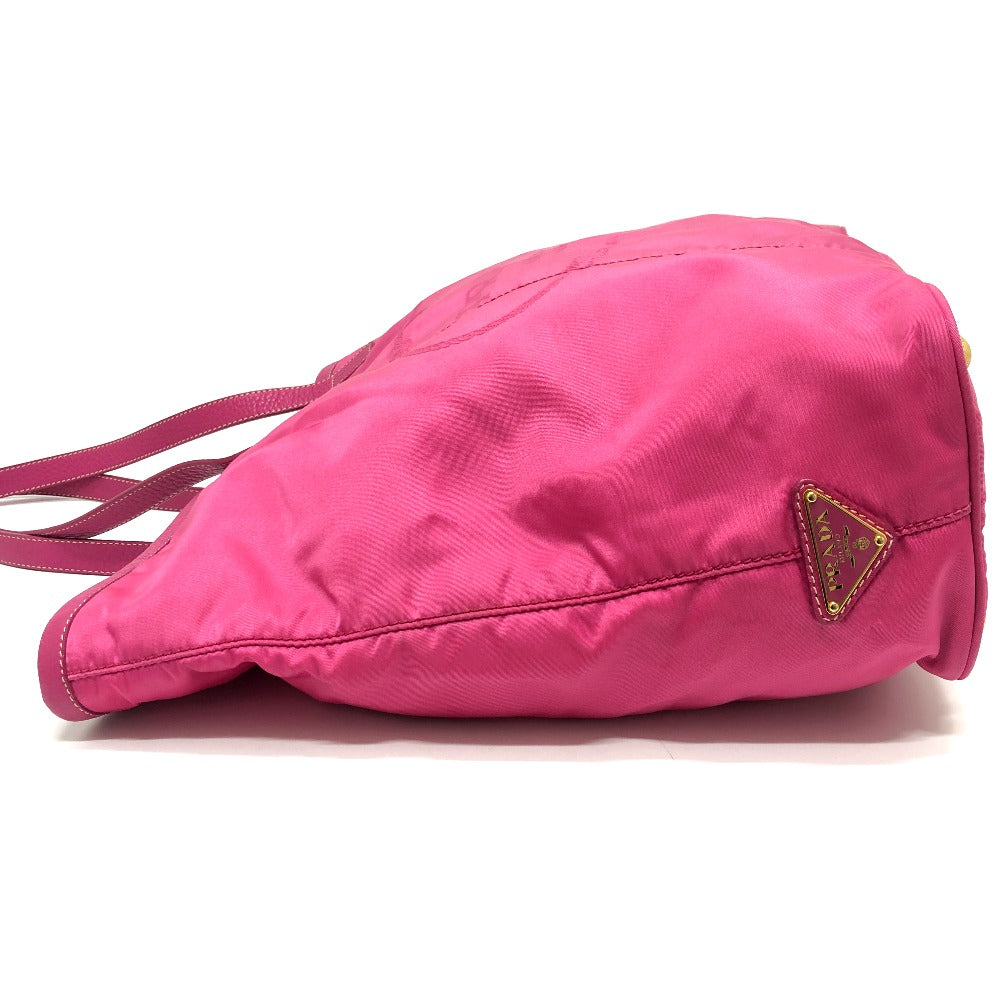 PRADA Tote Bag Nylon / leather pink Gojaguard