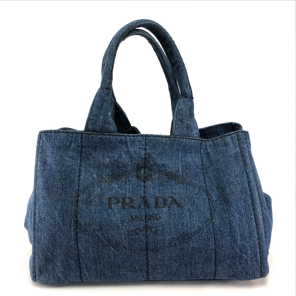 PRADA Handbag denim denim blue Canapa Women
