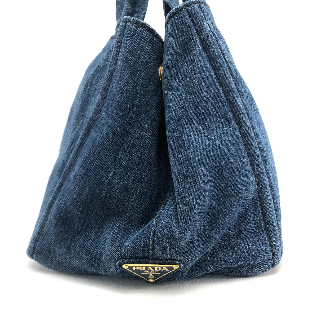 PRADA Handbag denim denim blue Canapa Women