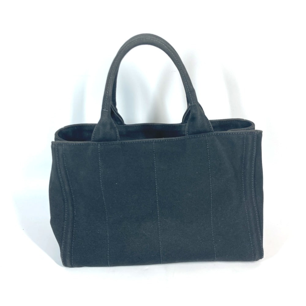 PRADA Tote Bag canvas black Crossbody Canapa S with Stones Women
