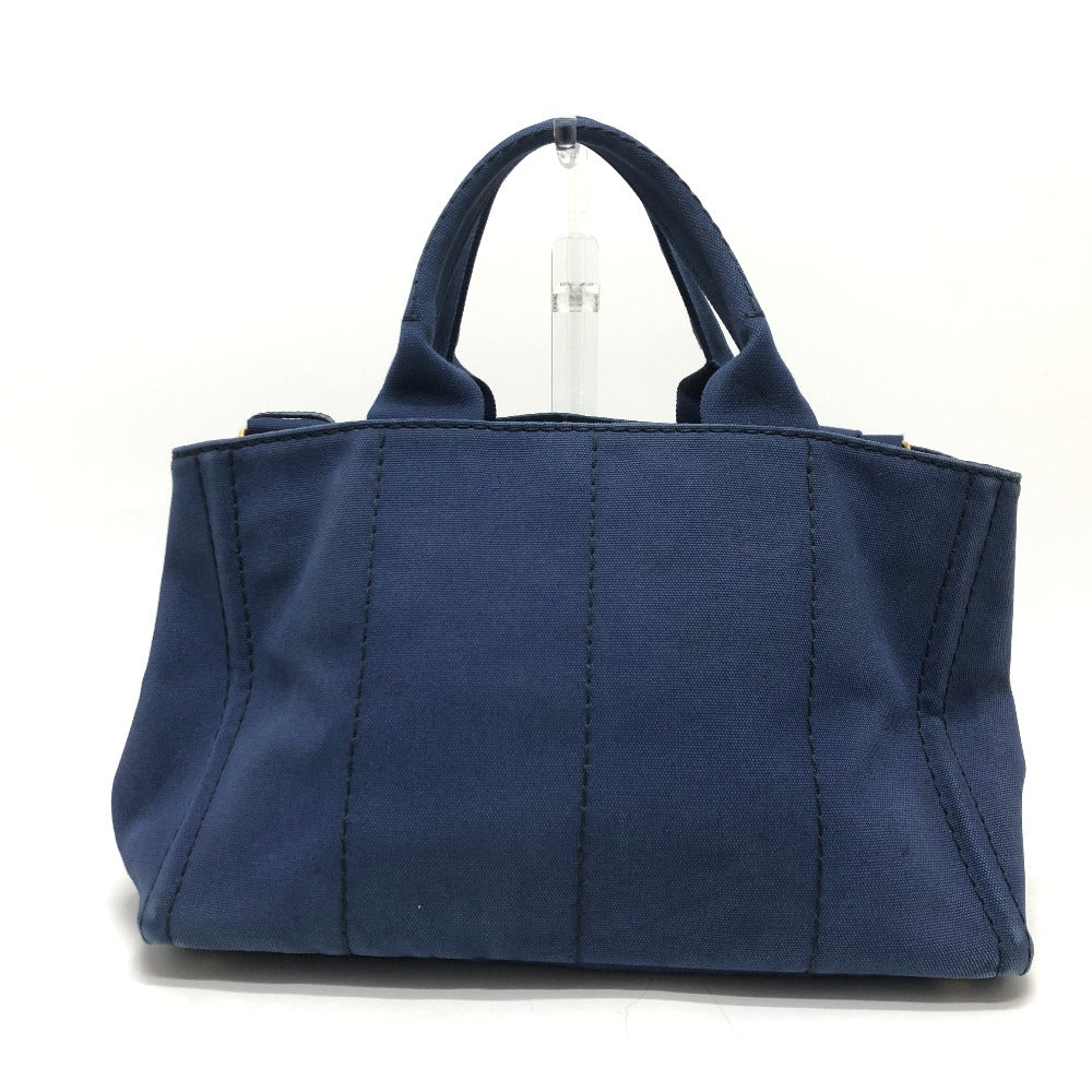 PRADA Handbag canvas blue Canapa