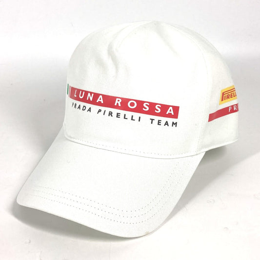PRADA cap cotton white logo LunaRosa Luna Rossa S
