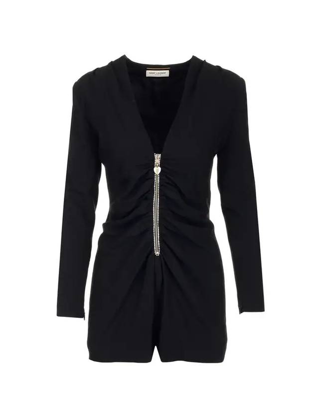 Luxury Saint Laurent Trending 2026 Short Jumpsuit Black