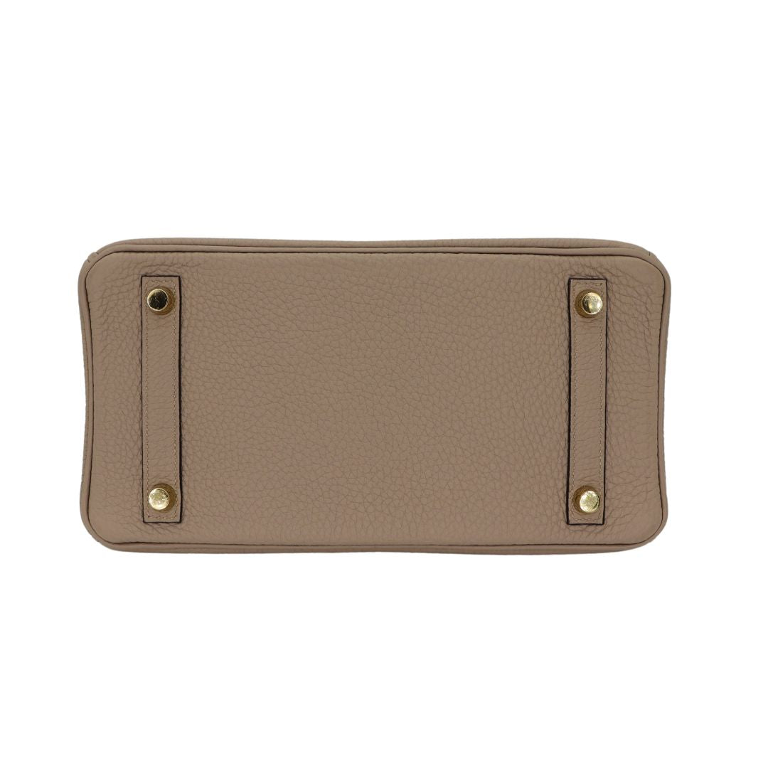 Hermes25cm Birkin Gris Tourterelle Togo Leather Gold Hardware