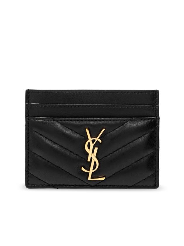 Luxury Saint Laurent Trending 2026 Cassandre Matelasse Lambskin Card Wallet Black