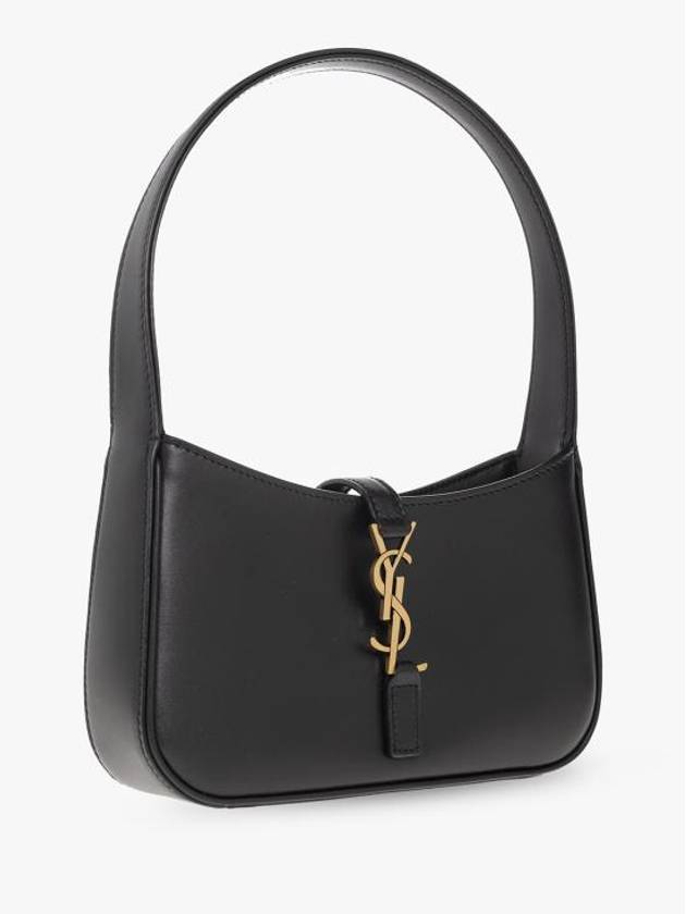 Luxury Saint Laurent Trending 2025 LE 7 Small Smooth Leather Hobo Shoulder Bag Black