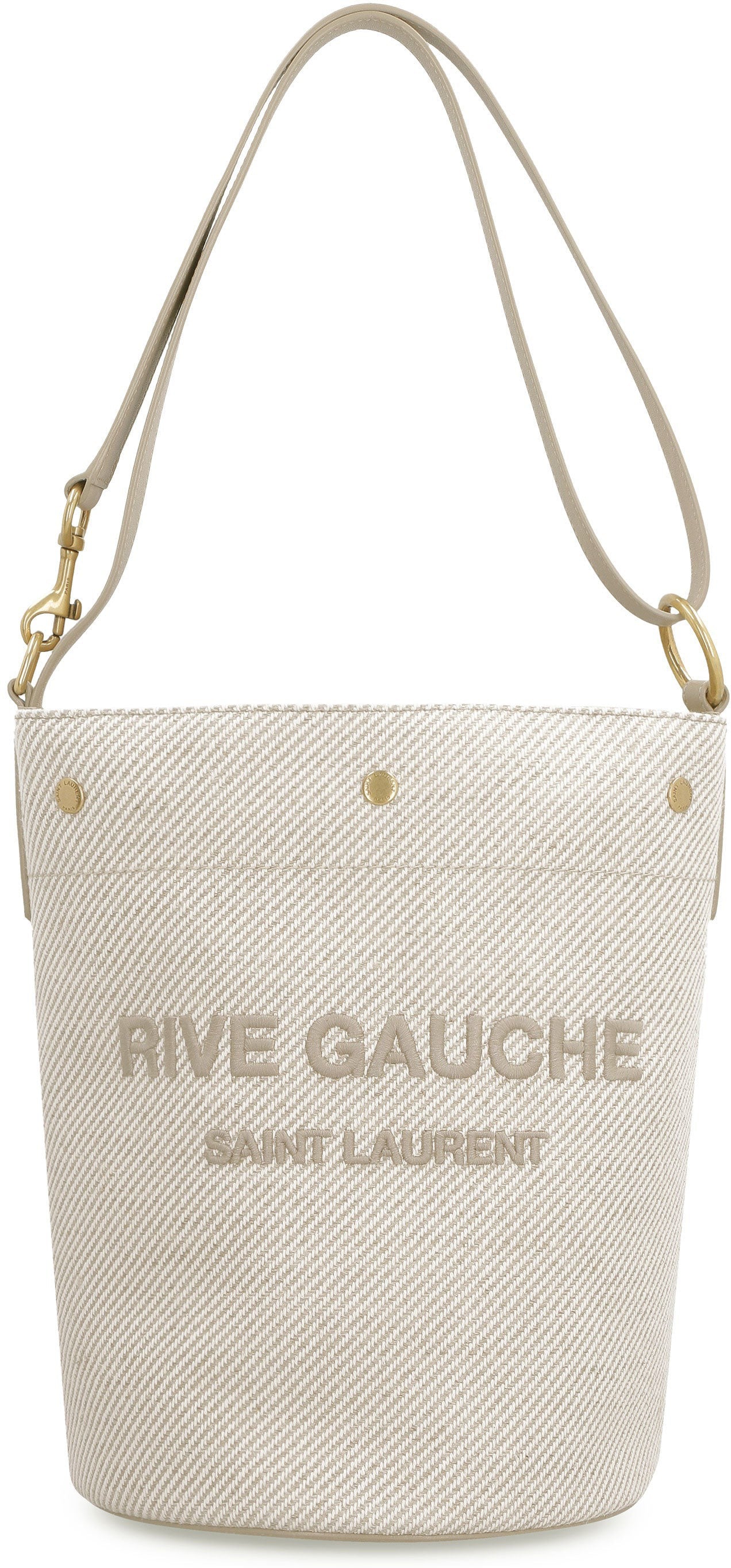 Luxury Saint Laurent Trending 2025 Women's Rive Gauche Bucket Bag in Sand | Color 9784