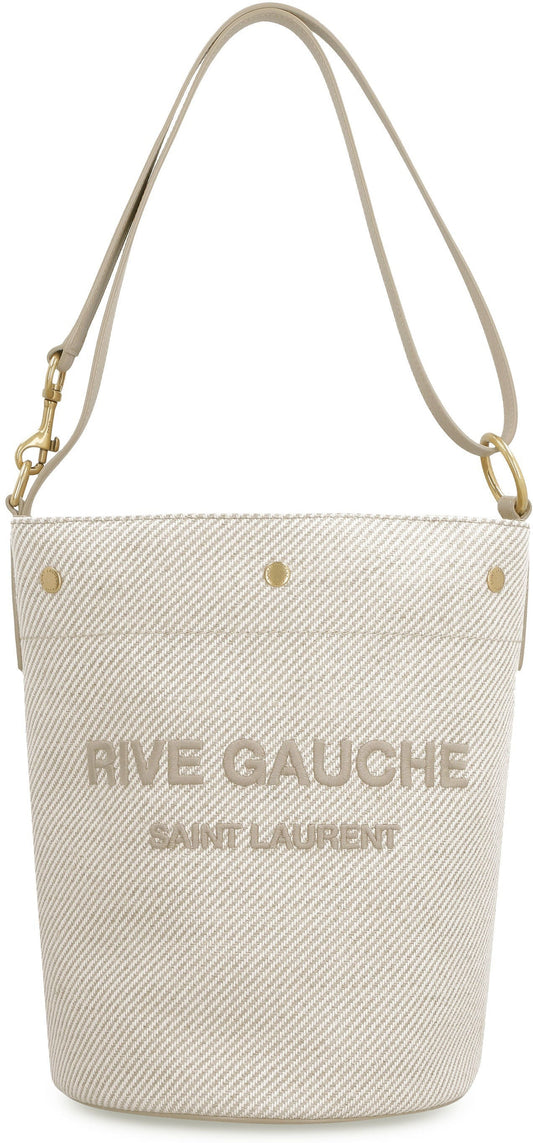 Luxury Saint Laurent Trending 2025 Women's Rive Gauche Bucket Bag in Sand | Color 9784