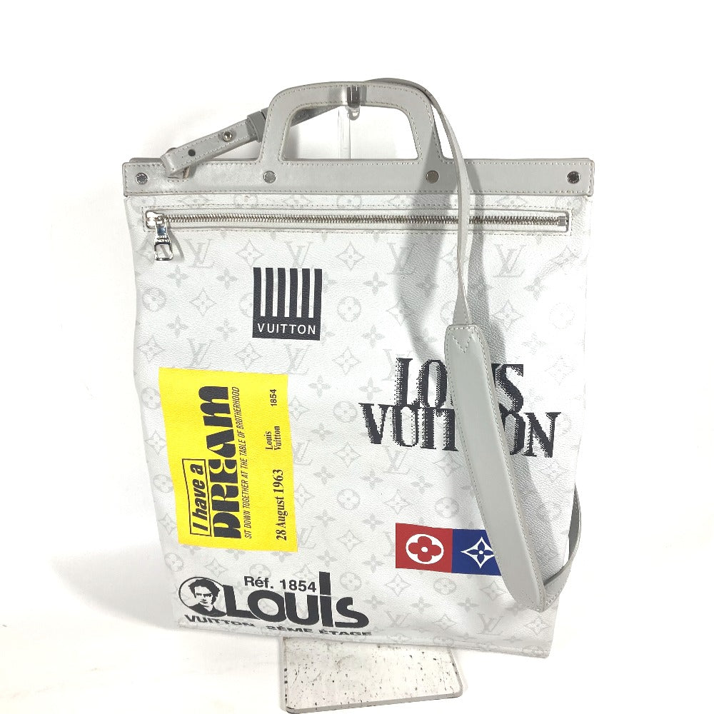 LOUIS VUITTON Tote Bag Monogram canvas white Monogram white Flat Vertical Tote mens