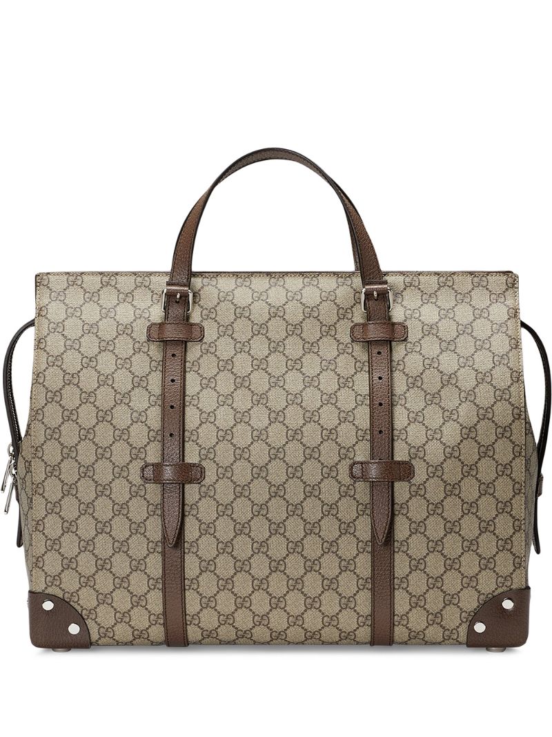 Gucci Leather Canvas Handbag