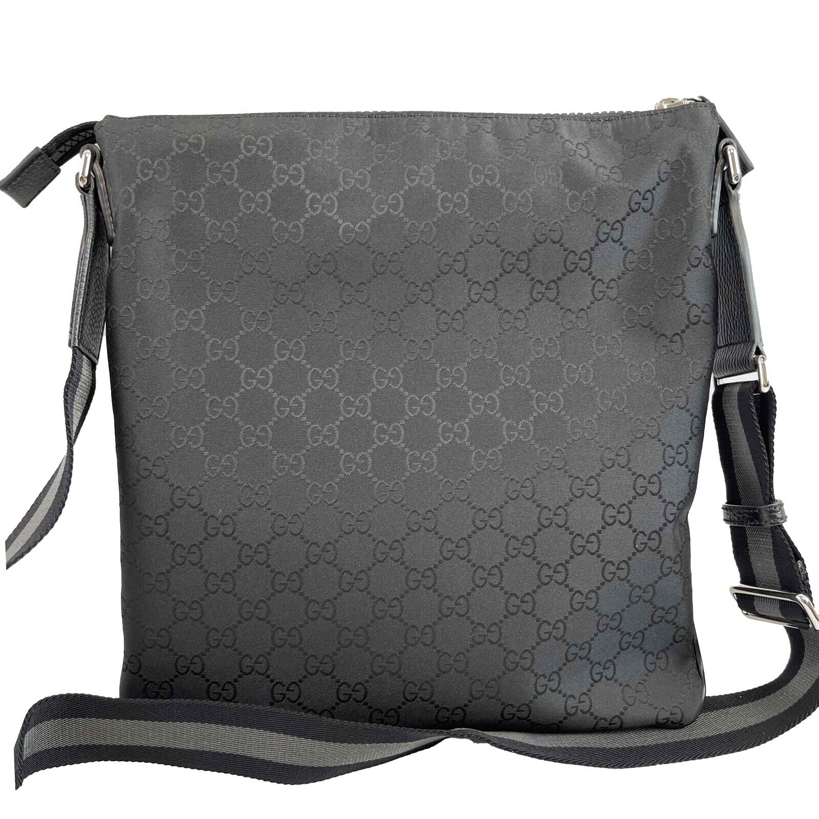 Gucci Monogram Nylon Leather Canvas Crossbody