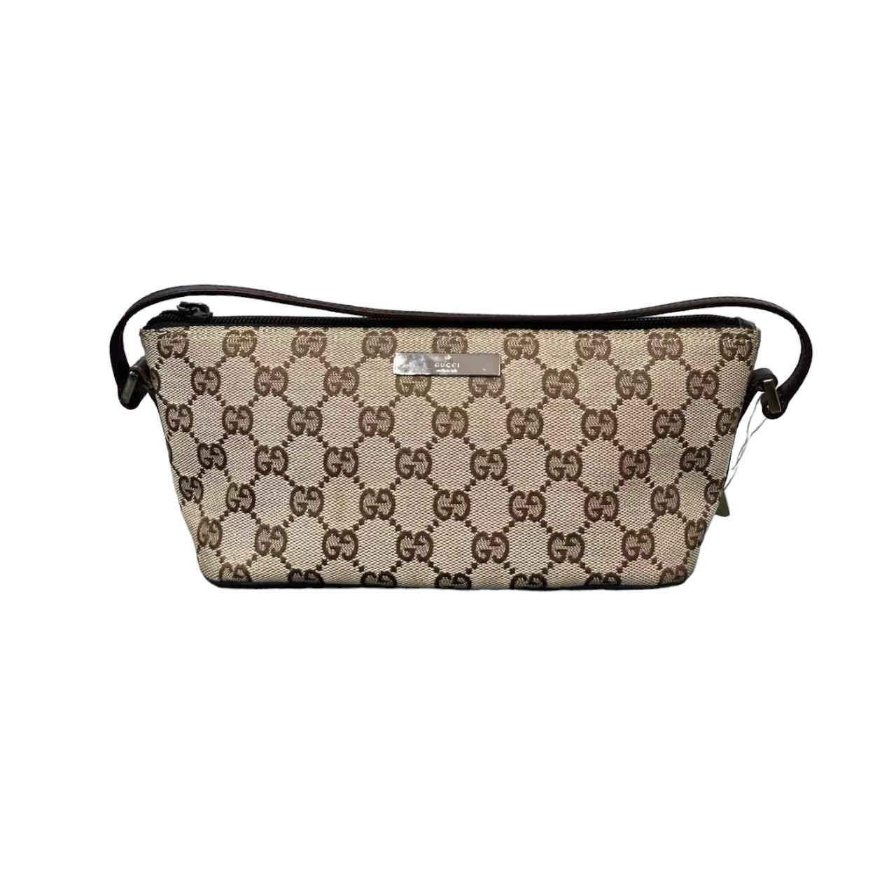 Gucci Monogram Leather Canvas Shoulder Bag