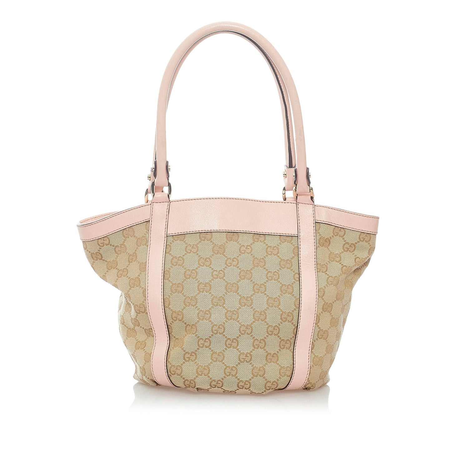 Gucci Abbey Leather Canvas Handbag