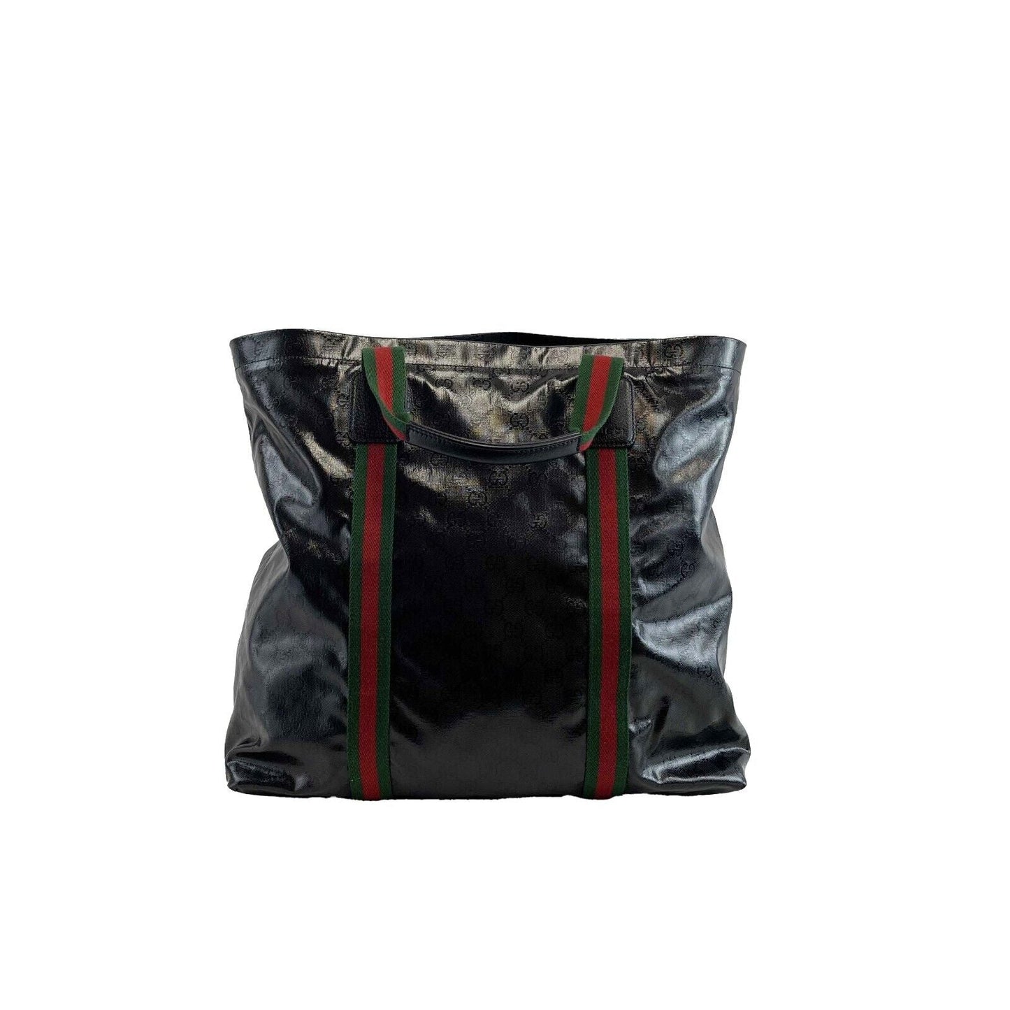 Gucci Nylon Leather Canvas Tote