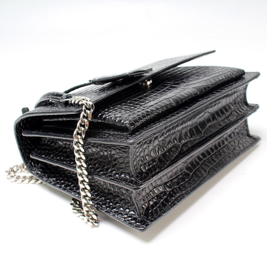 Saint Laurent Sunset Medium Croc 442906 Bag