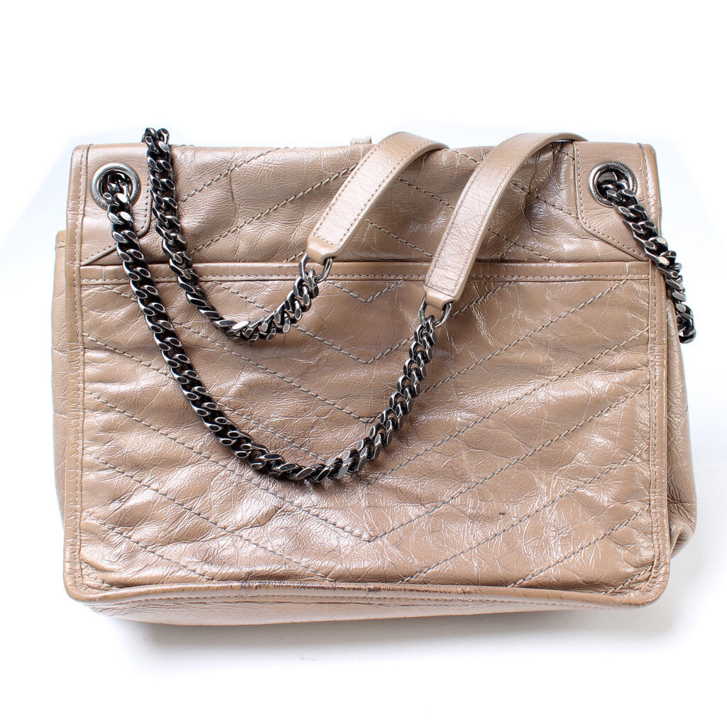 Saint Laurent Niki Medium Crinkle Leather Bag