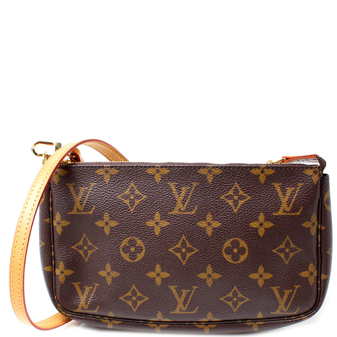 Louis Vuitton Pochette Accessories W/Strap Monogram