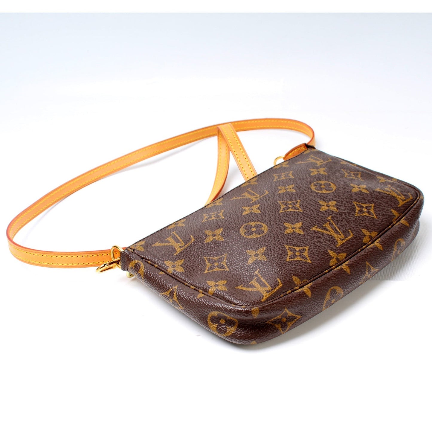 Louis Vuitton Pochette Accessories W/Strap Monogram