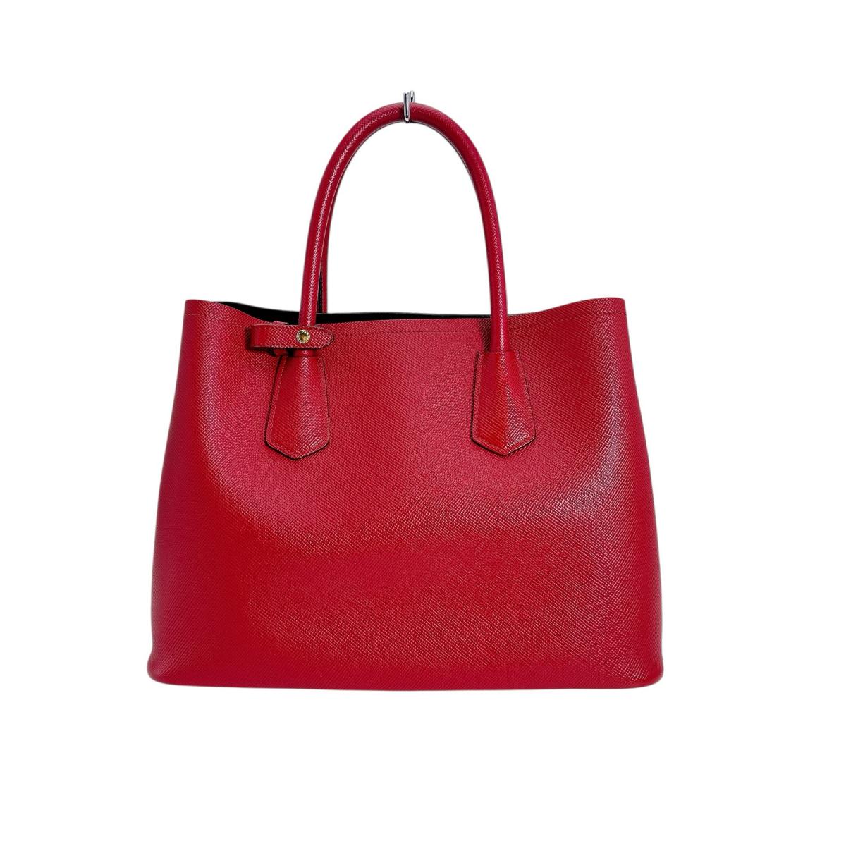 PRADA Handbag Cowhide Red Safiano 2 way bag