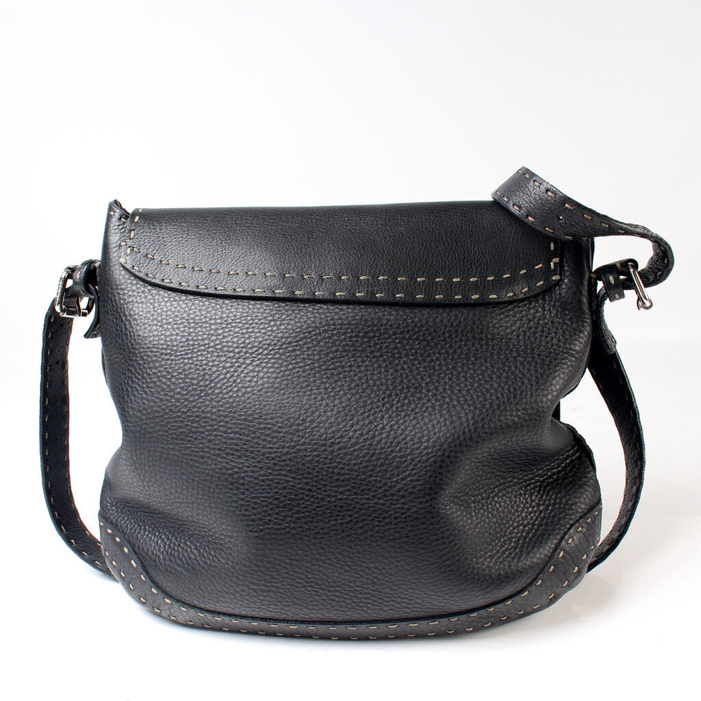 Fendi Leather Stitch Crossbody Bag