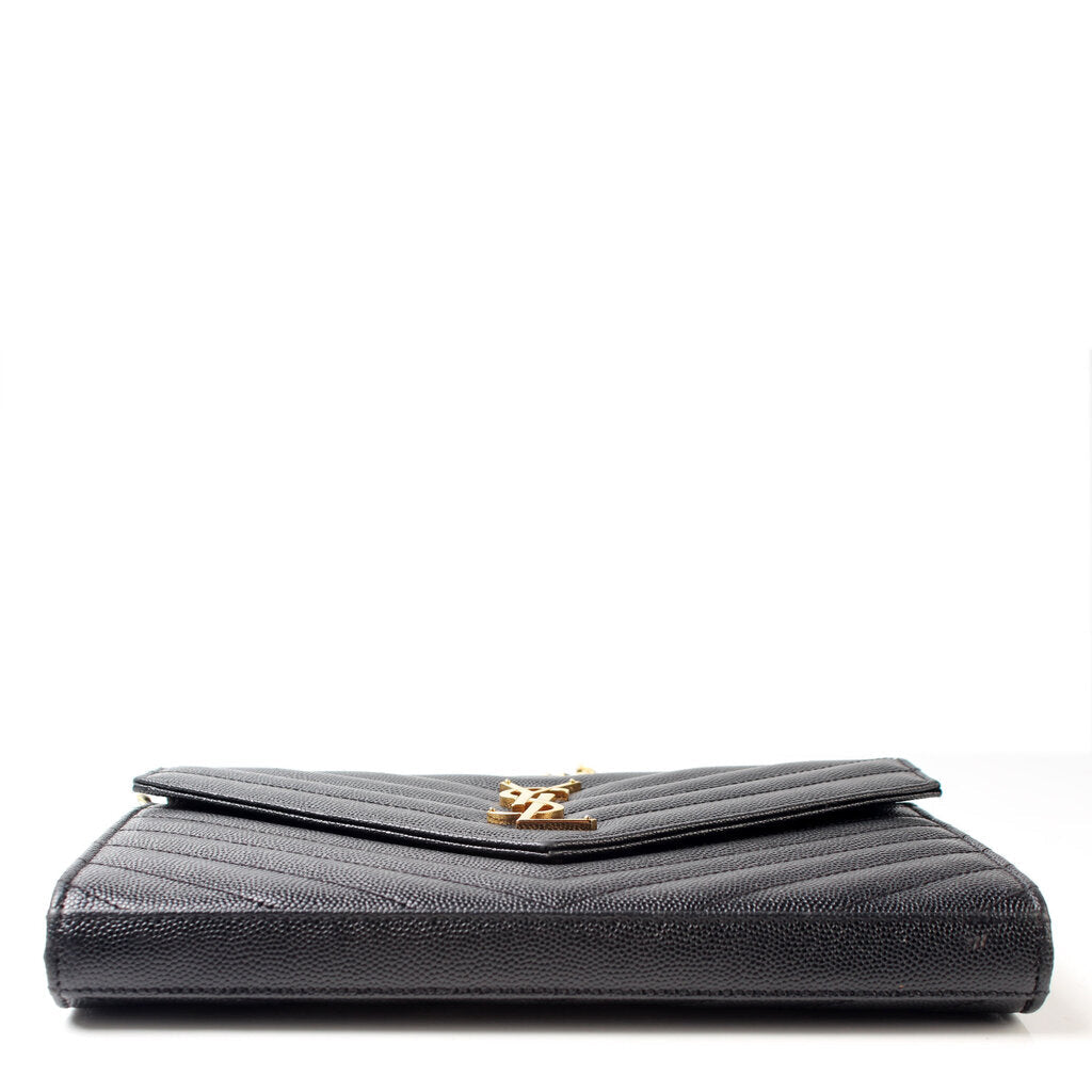 Saint Laurent Grain De Chain Wallet Black 377828 Bag