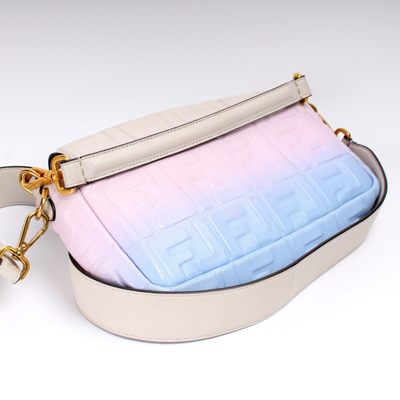 Fendi 8BR600uette FF Embossed Lambskin Bag