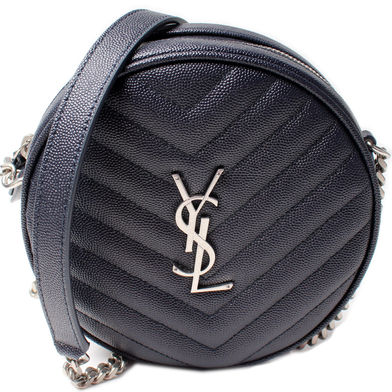 Saint Laurent Vinyle Round Camera Grain Bag