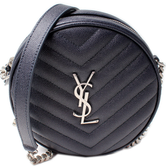 Saint Laurent Vinyle Round Camera Grain Bag